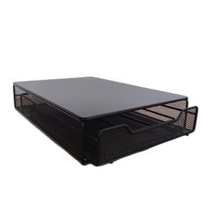 Large Capacity Wrought Iron Black Universal Coffee Pod Holder Organizer Drawer